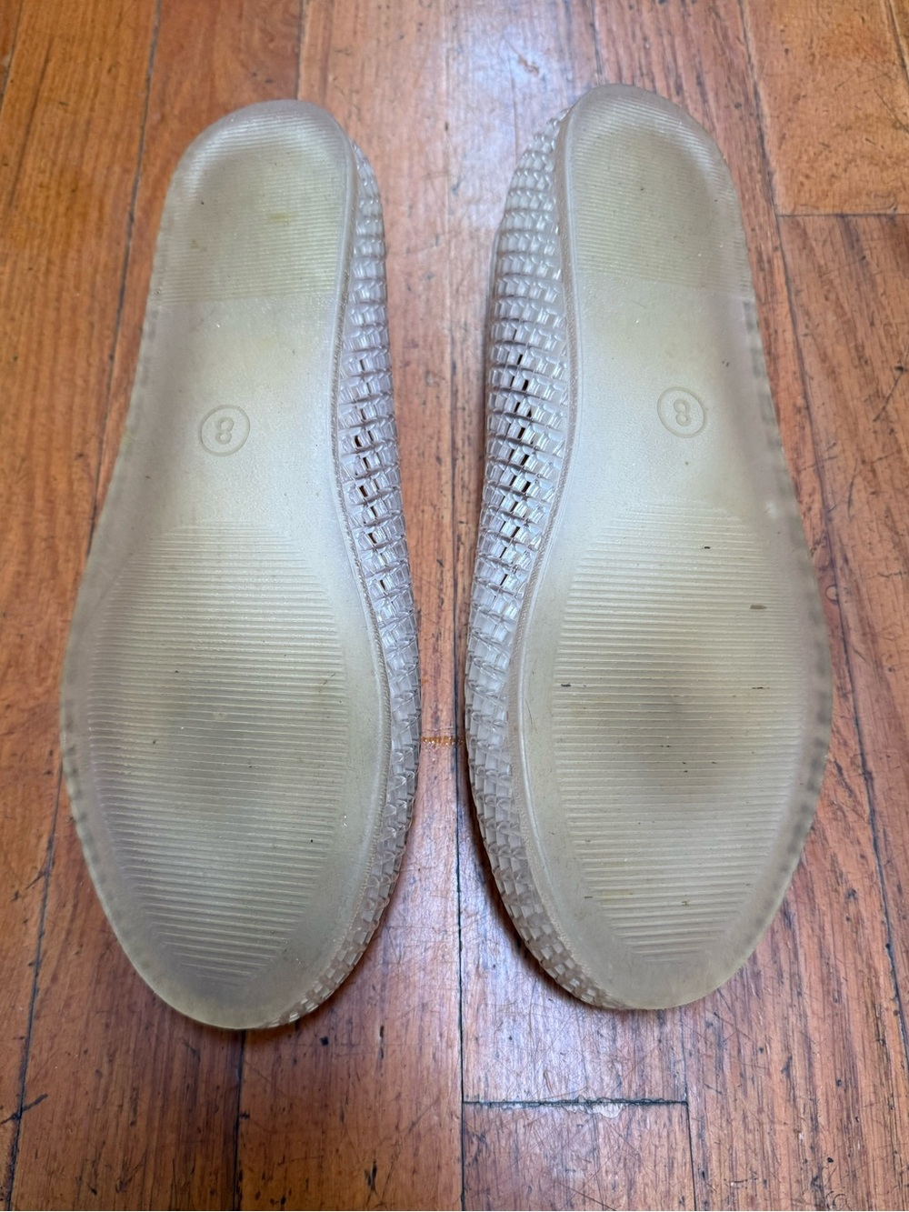 Wild Fable Women’s Size 8 Clear Jelly Ballet Flats Transparent Slip On Shoes - Picture 2 of 3